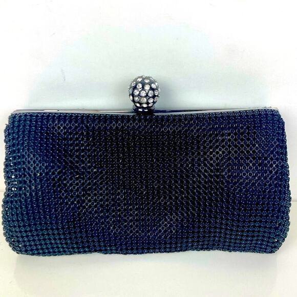 WHITING & DAVIS Crystal Ball Clutch in Black - $310. - Picture 12 of 12